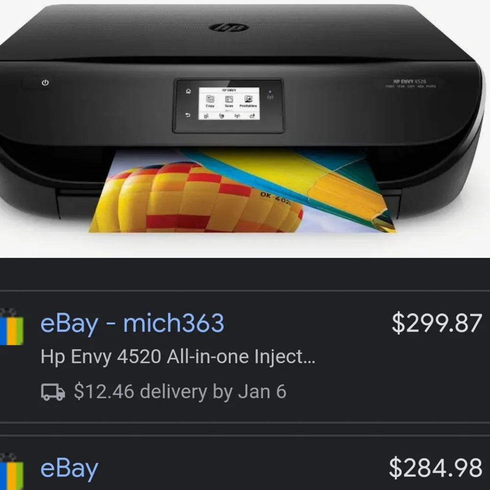 HP Envy 4520 All-In-One Inject Wireless Printer Scan Copy Photo New Sealedin Box